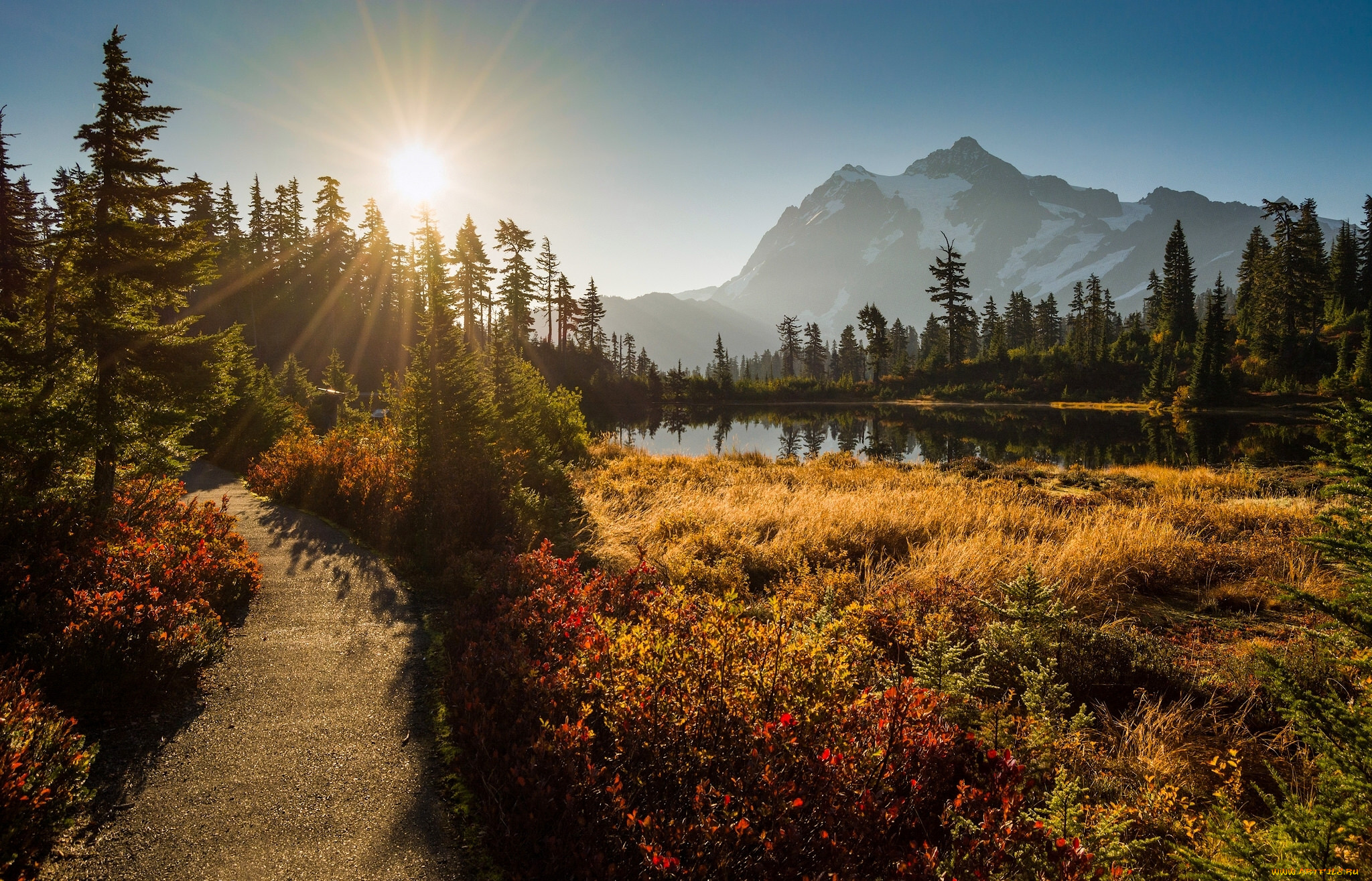 , , , , , washington, cascade, range, mount, shuksan, picture, lake, , , , , 